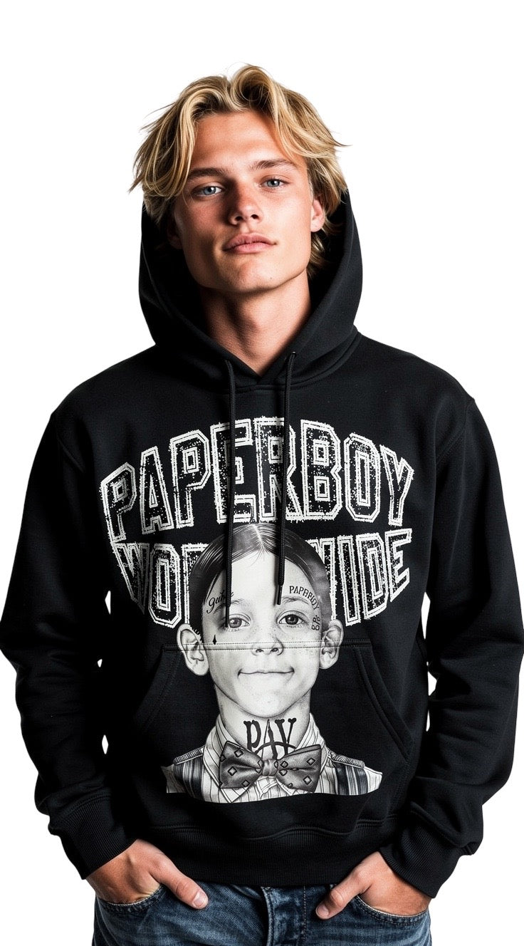 Paperboy Alfalfa Hoodie (Black)