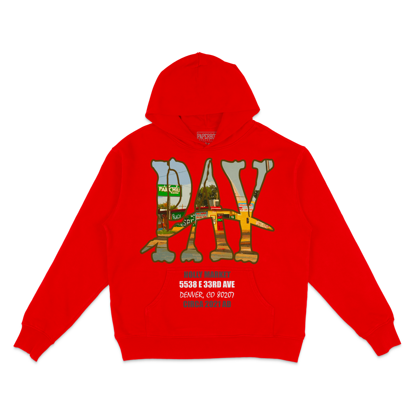 Paperboy Pay Homage Holly Market Hoodie (Red)