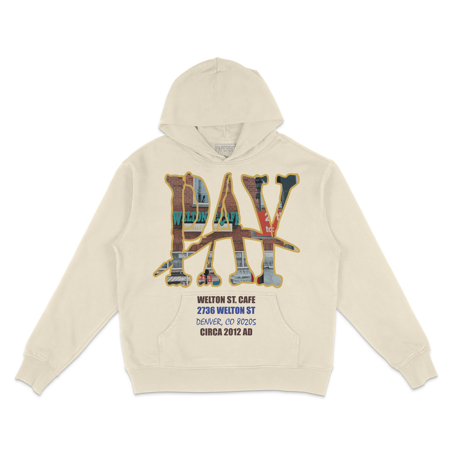 Paperboy Pay Homage Welton St. Cafe Hoodie (Cream)
