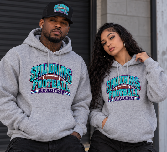 Spillionairs “Football Academy” Hoodie (Heather Grey)