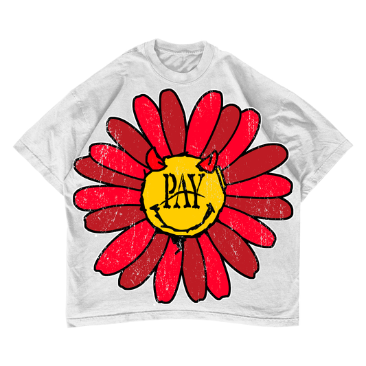 Paperboy Pay Flower White/Red/Burgandy
